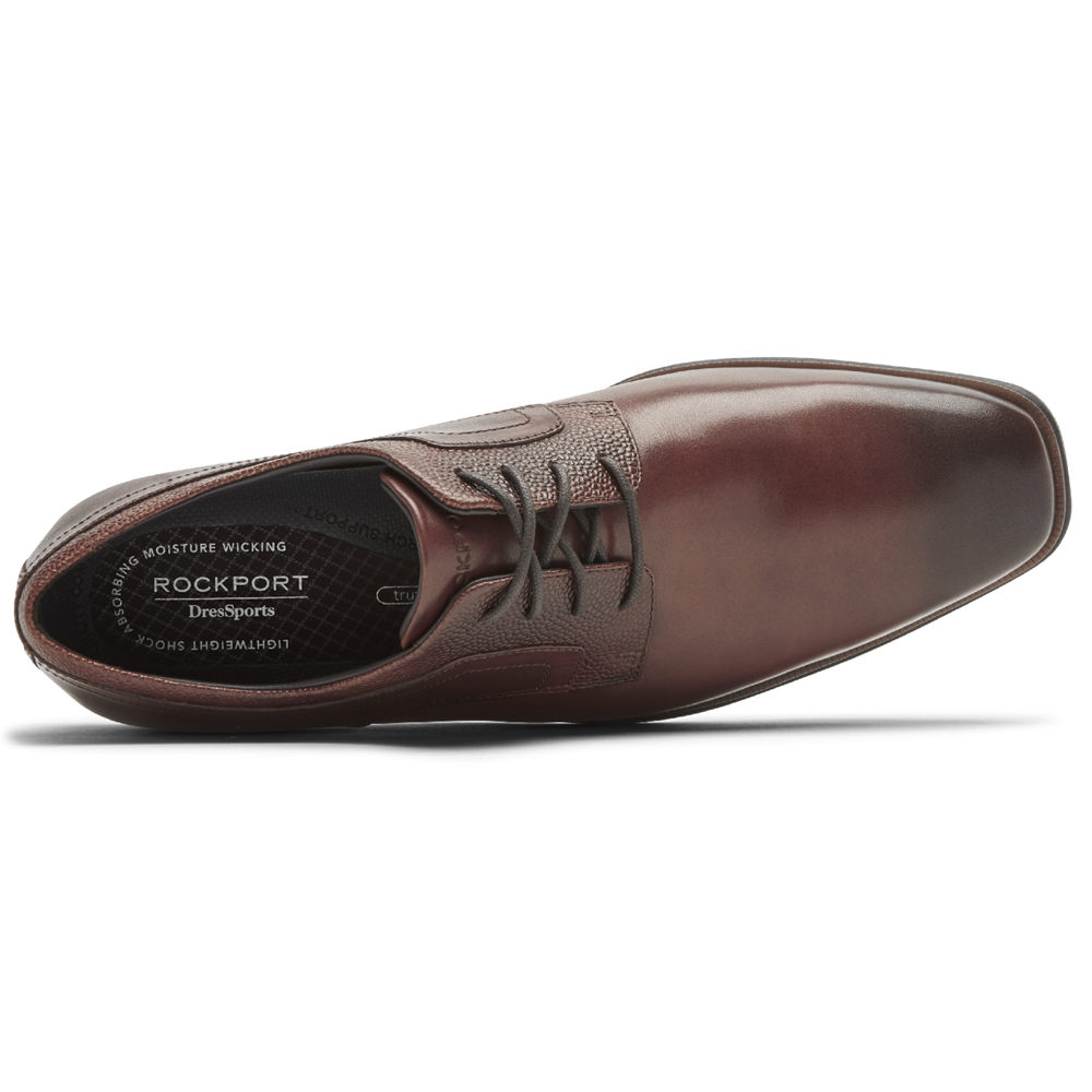 Rockport Singapore Mens Oxfords - Farrow Plain Toe Brown - QH5236198